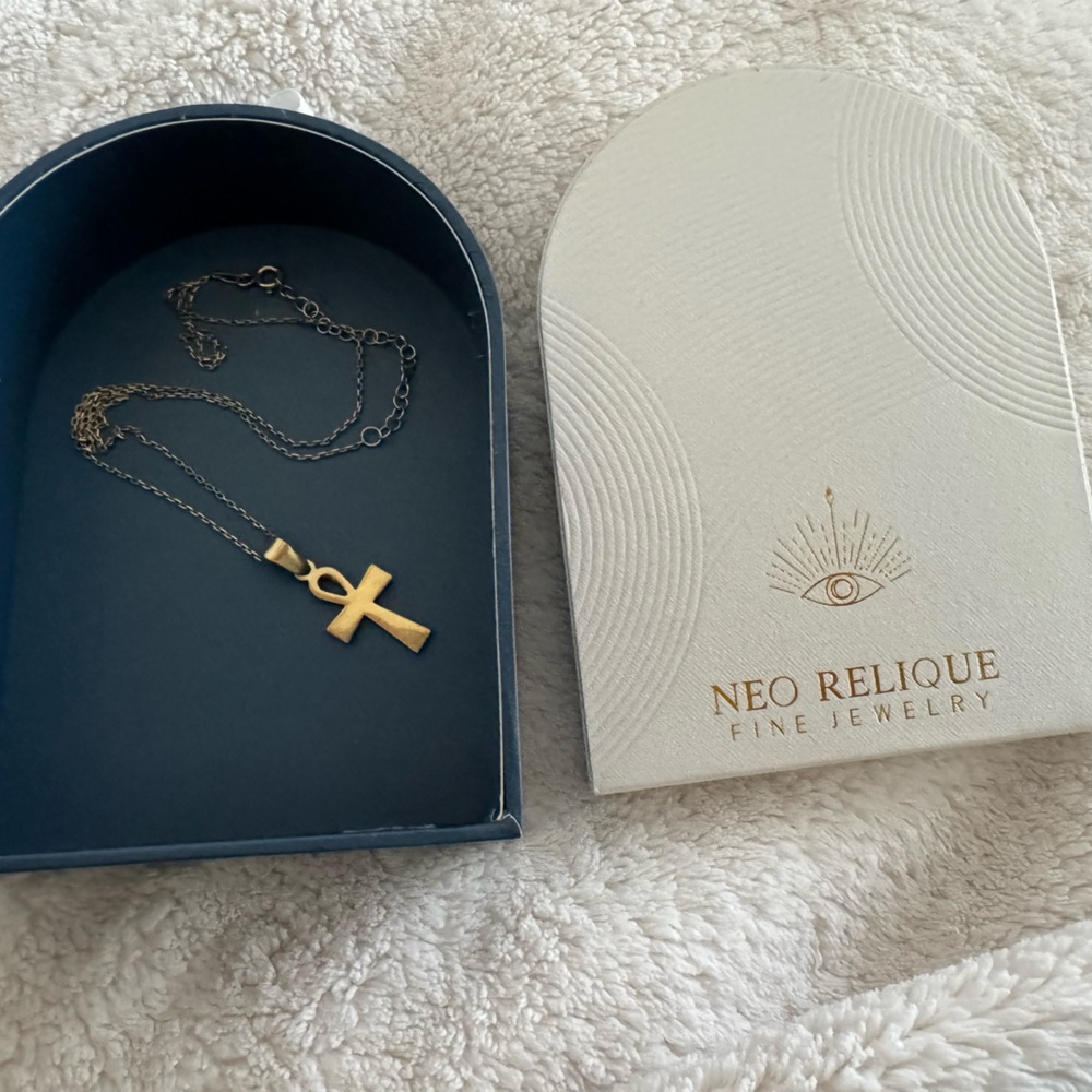 925 Sterling Silver with Gold Plated Premium Jewelry Gold Cross Necklace
